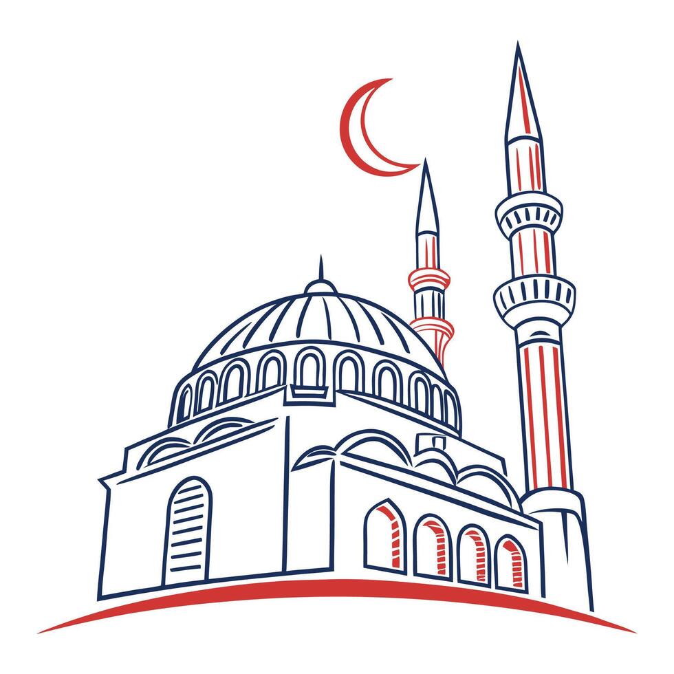 Professional Mosque Logo. vector