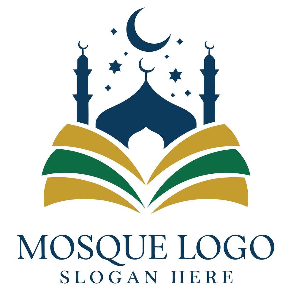 Elegant Mosque Branding Idea. vector