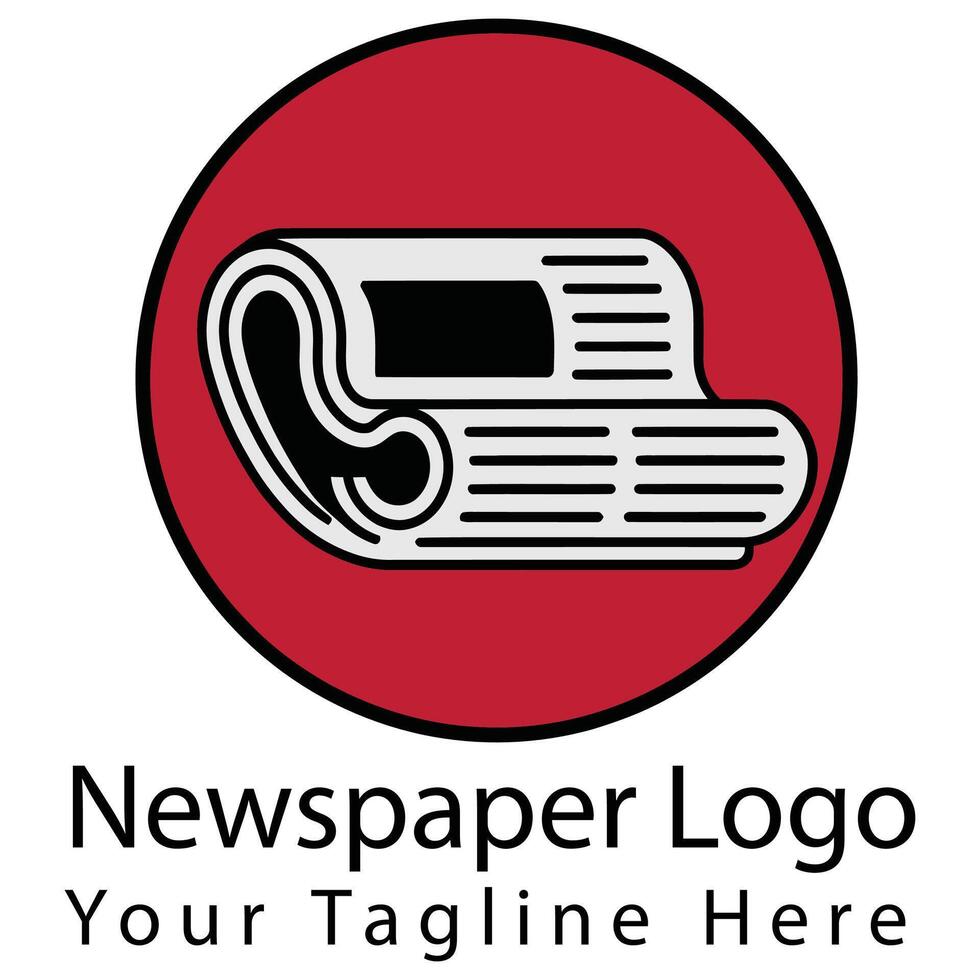 Newspaper logo design template vector