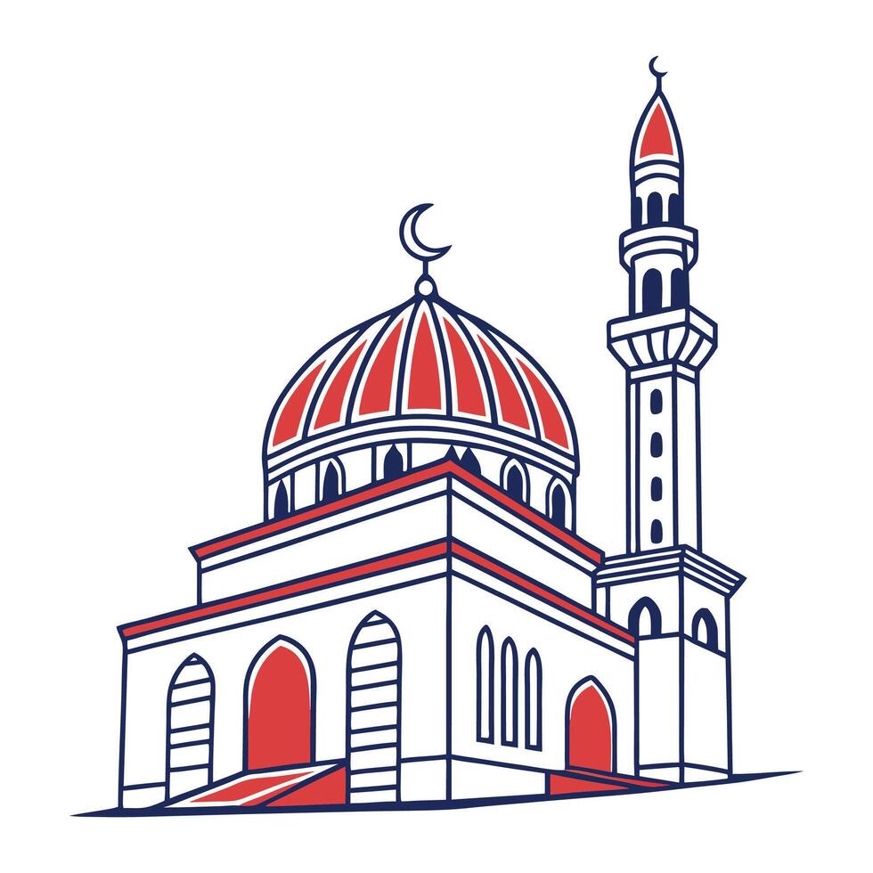 Symbolism in Mosque Logo. vector