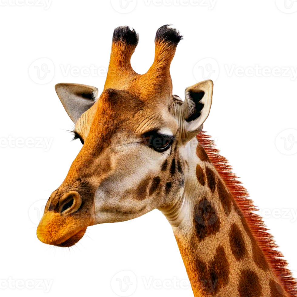 a giraffe with a nose that has a head png