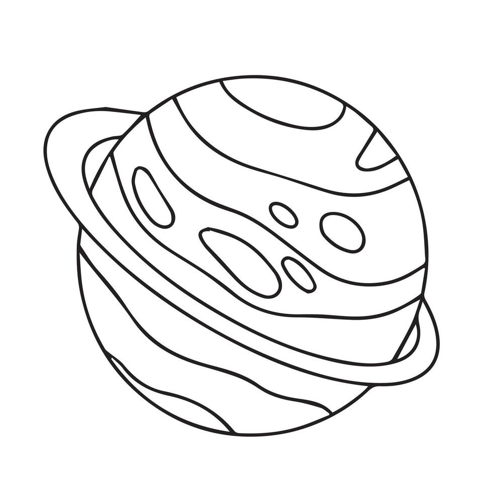 Drawing of a planet. Coloring book for children vector
