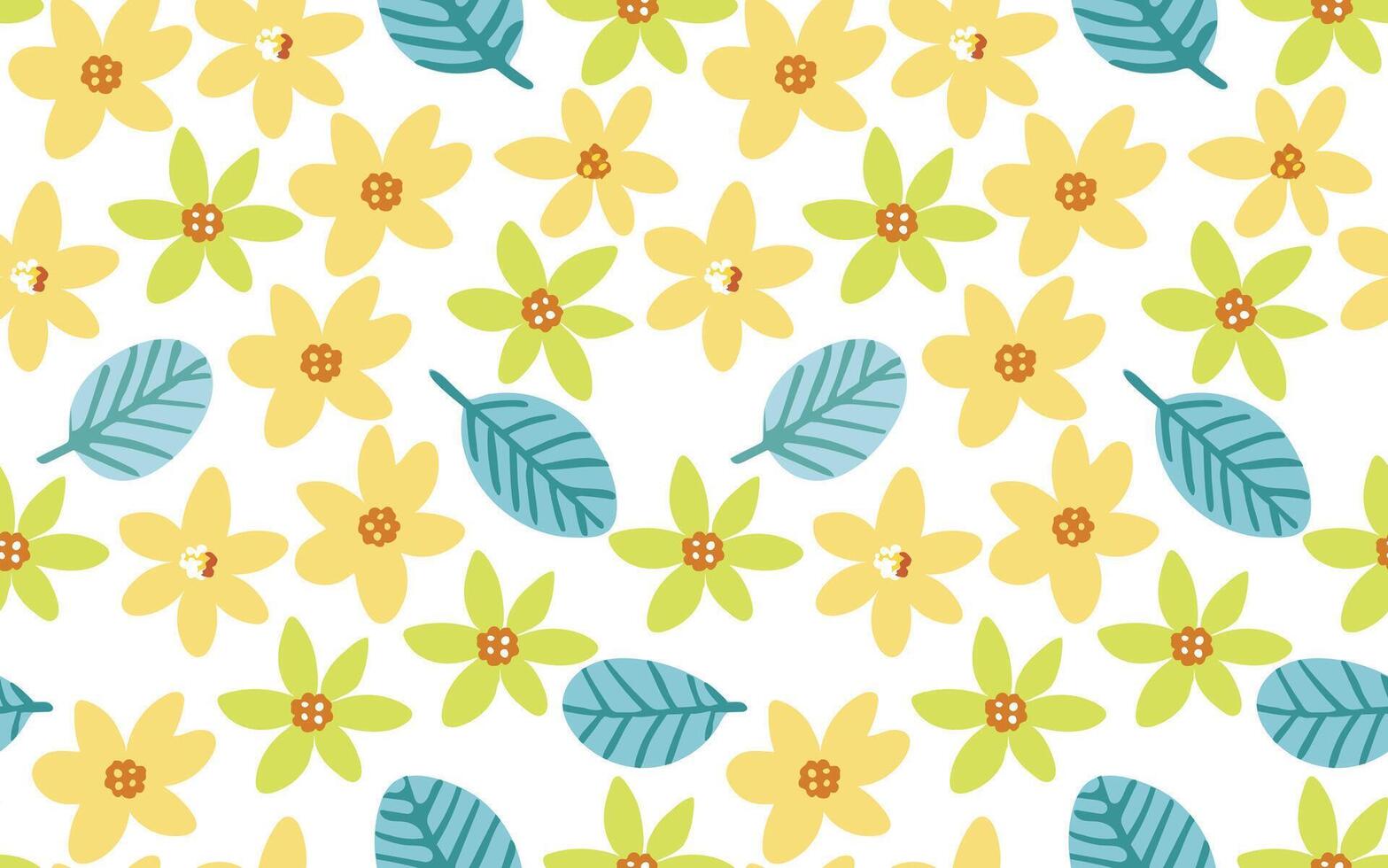Abstract flowers. seamless pattern for decorating all fashion designs, fabrics, wallpapers and prints. on a white background vector