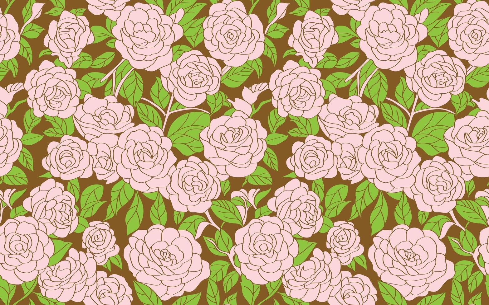 Rose flower illustration design, seamless pattern for decorating all fashion designs, fabrics, wallpapers and prints. vector