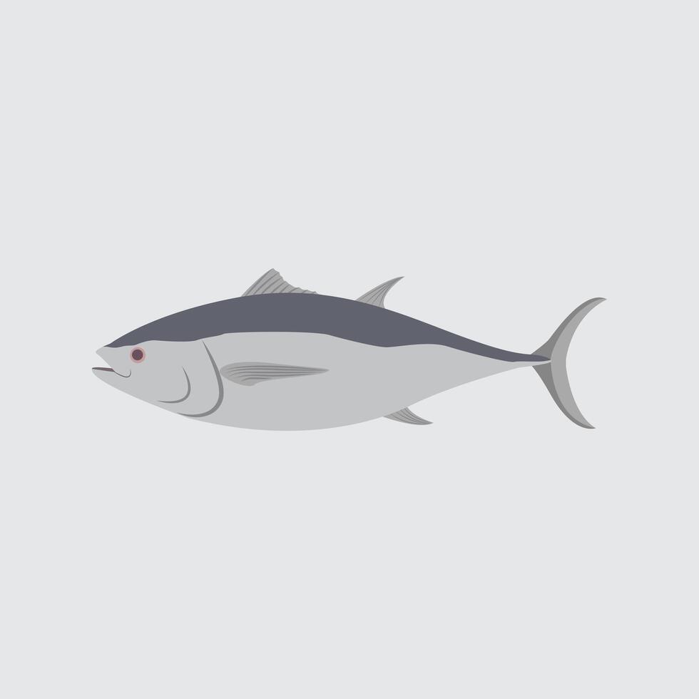 Isolated and editable illustration of fresh tuna fish. vector
