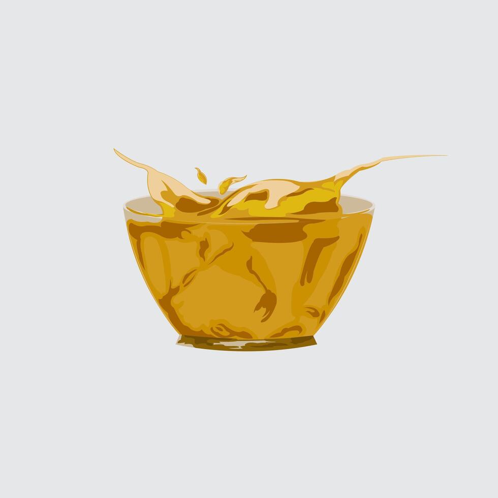 Isolated and editable illustration of palm oil for frying and cooking. vector