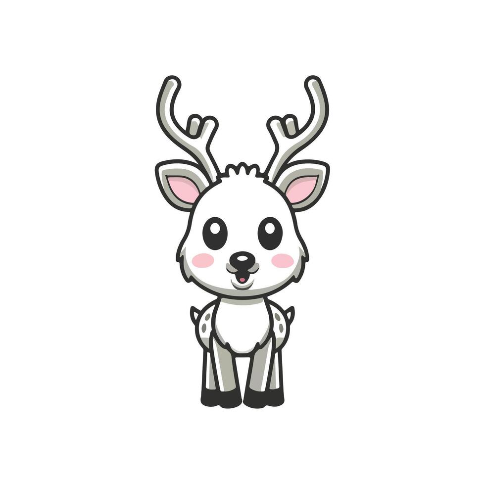 Cute Deer Illustration Icon High-Quality and Adorable Design vector
