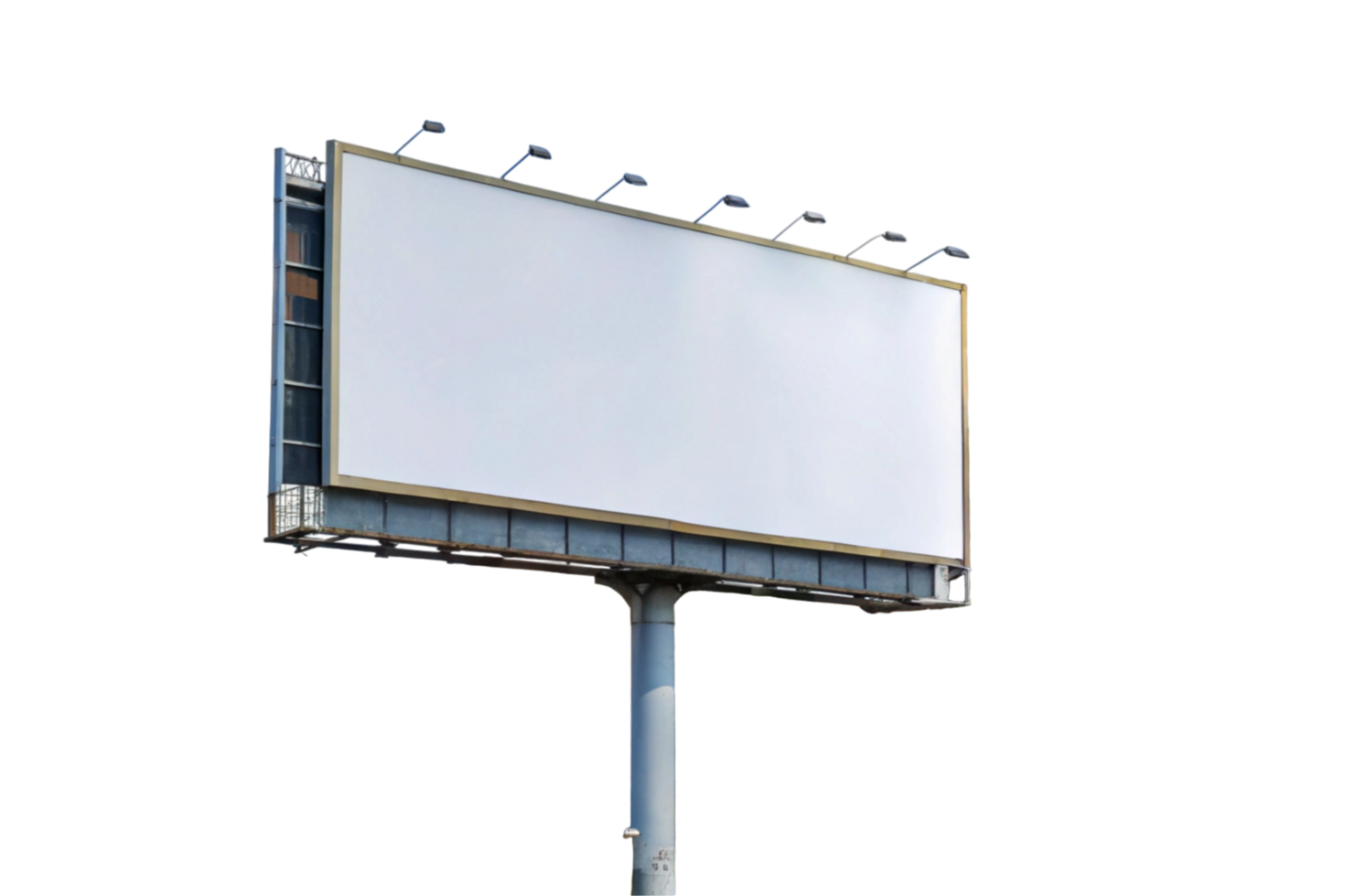 Urban billboard with empty space for promotional design and outdoor ads. png