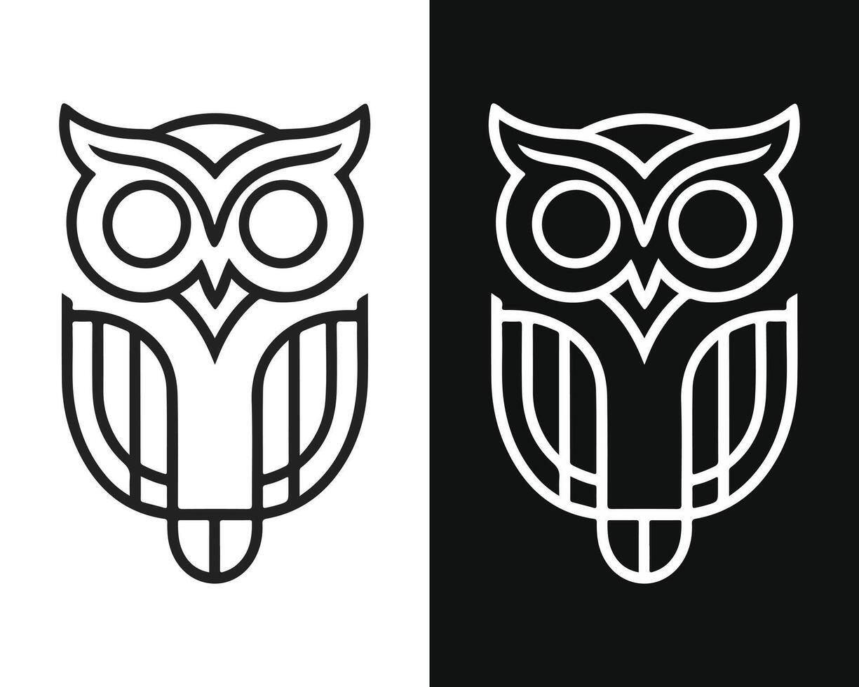 Sleek and Simple Owl Mascot Icon for Modern Brands vector