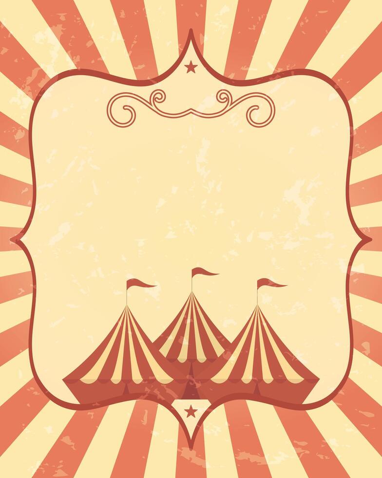 Circus Background, Vintage, Grunge Texture, Circus Tent, Sunbursts Frame, Abstract Banner with Sunbeams Vintage Poster, Striped, Grunge Texture vector