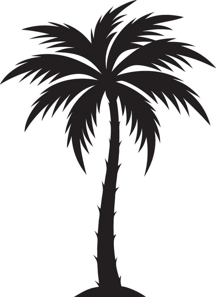 Minimalist Palm Tree Silhouette for Graphic Use vector