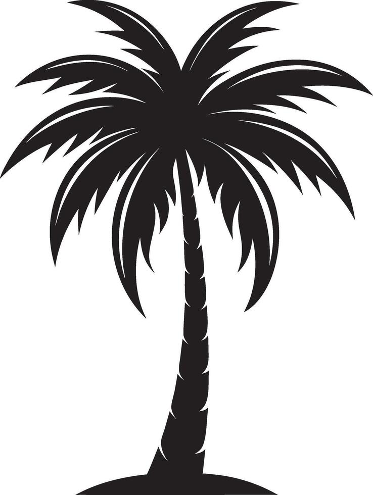 Simple Palm Tree Silhouette for Tropical Designs vector