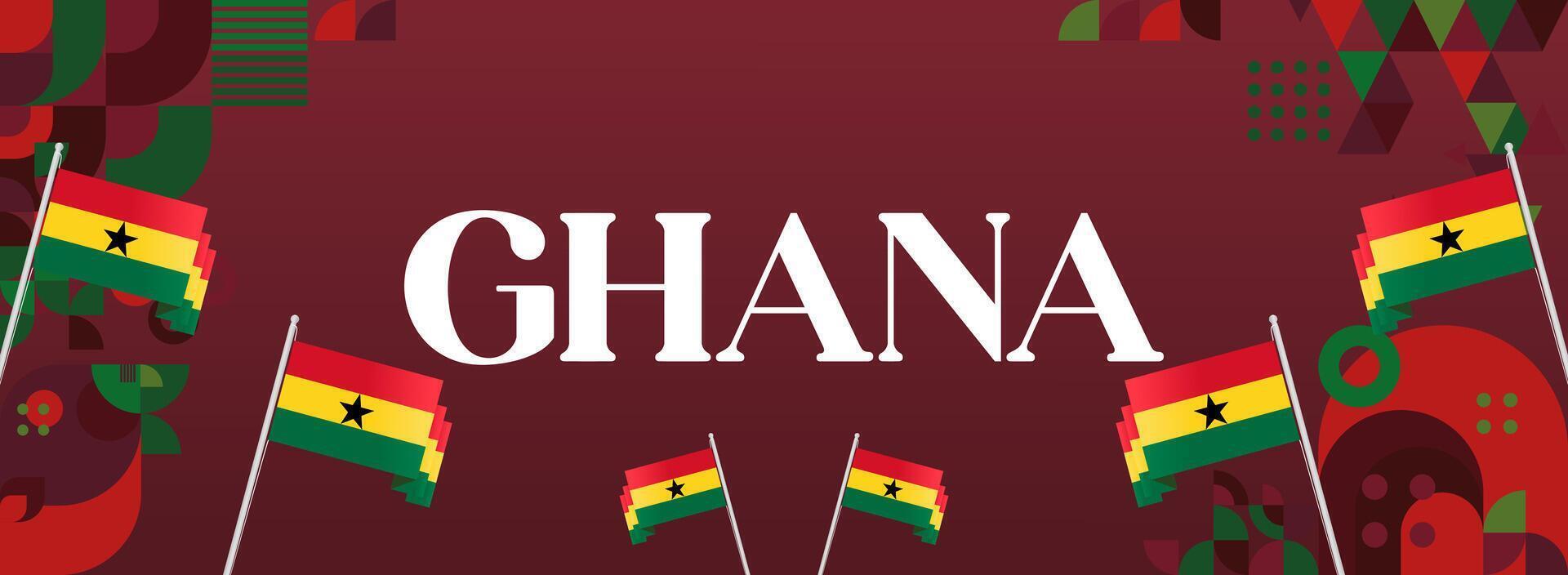 Elegant Ghana National Day Template. A professionally designed banner, ideal for National Day events and major celebrations in Ghana. vector