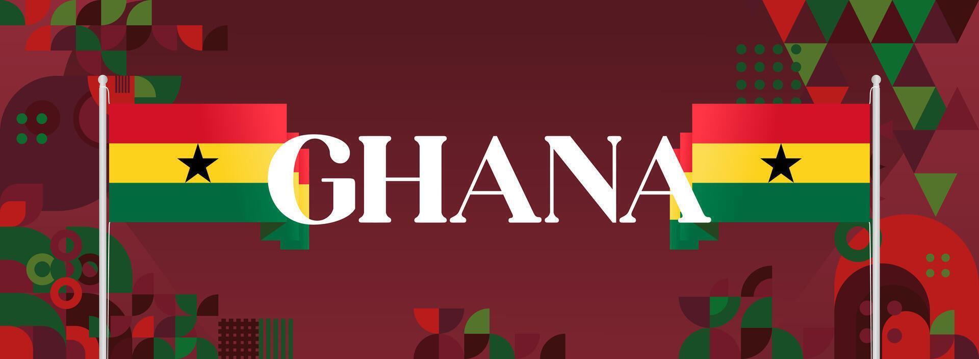 Ghana Poster for Independence Day Celebration. A flexible banner template to be used for various events, from celebrations to sporting events. vector