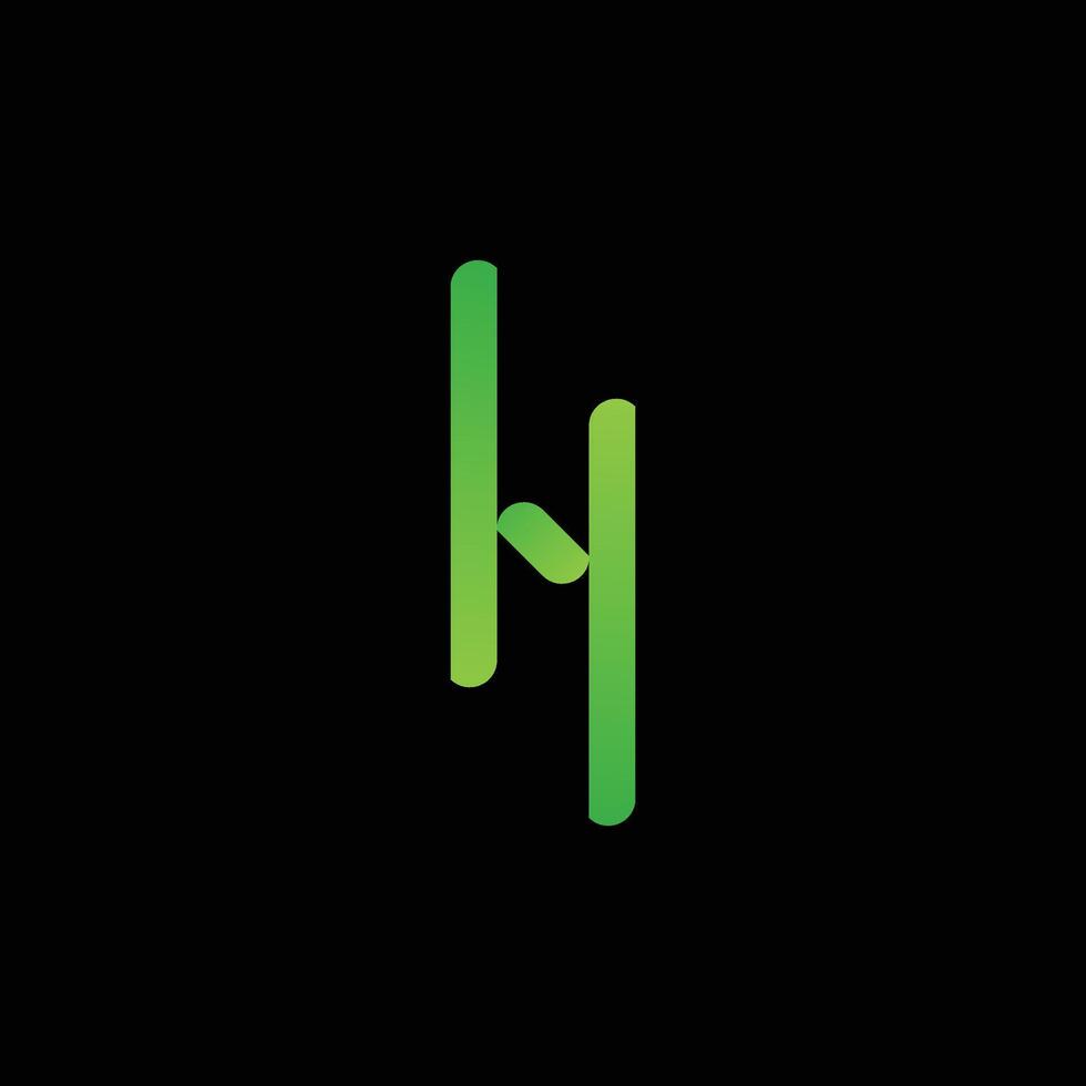 h letter logo design vector