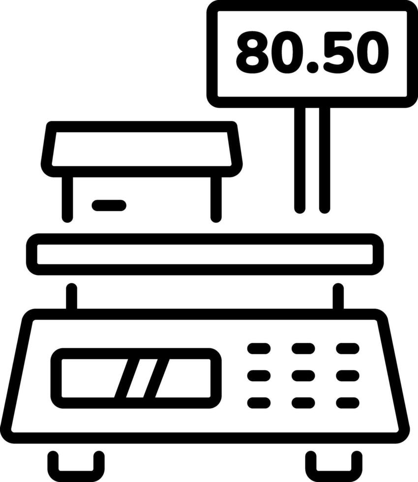 Weighing scale icon in linear style vector