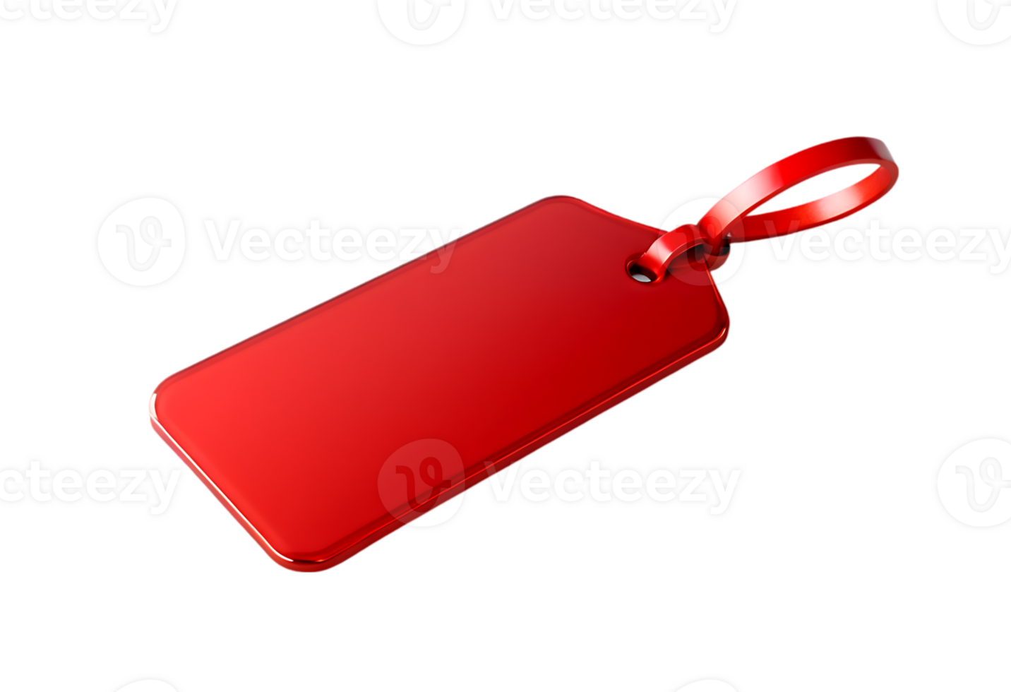 Red price tag on transparent background png