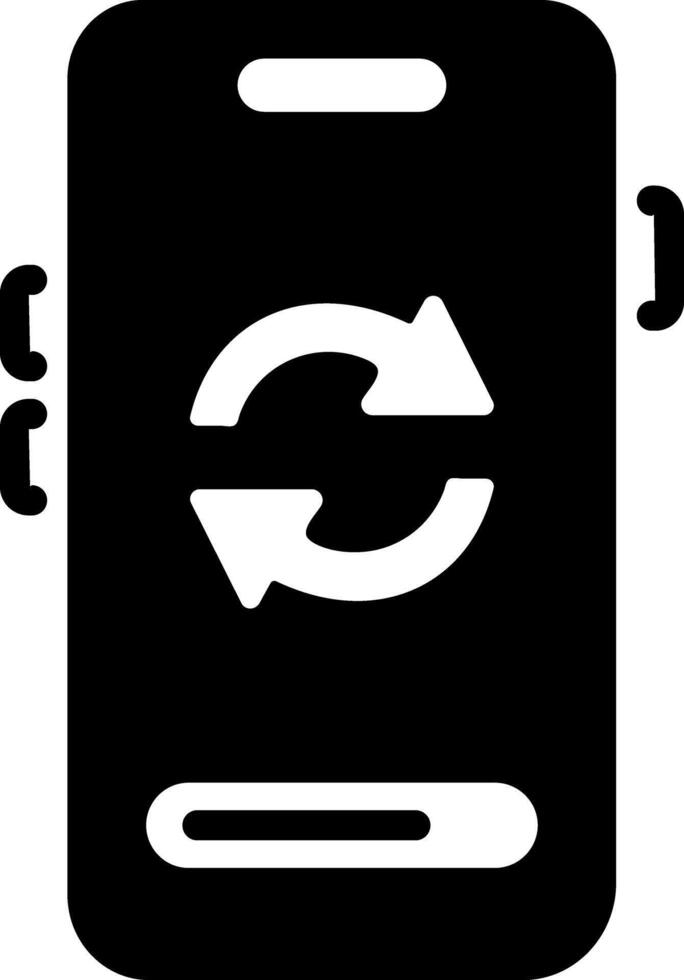 Mobile update icon in filled style vector