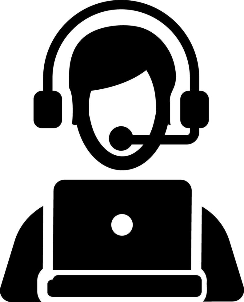 Technical support icon in glyph style vector