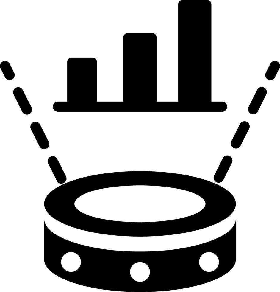 A filled style icon of data visualization vector