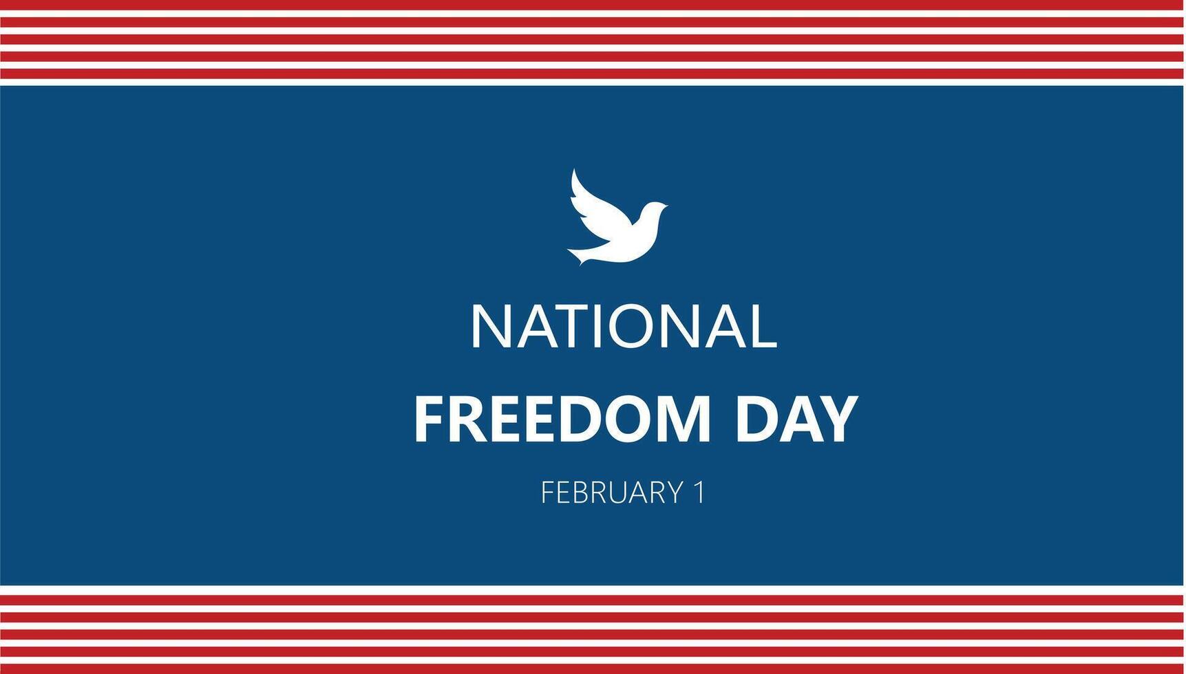 February 1 is National Freedom Day for equality vector