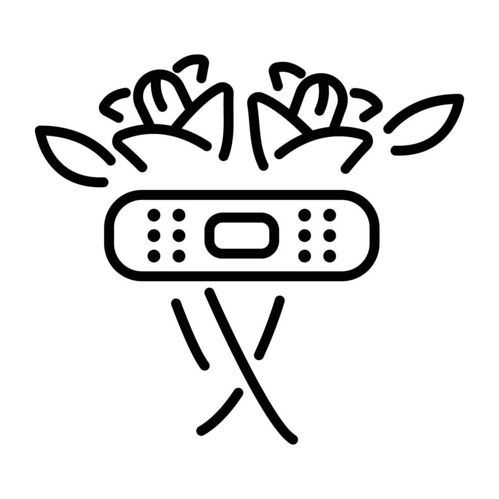 Healing tattoo icon in line style vector