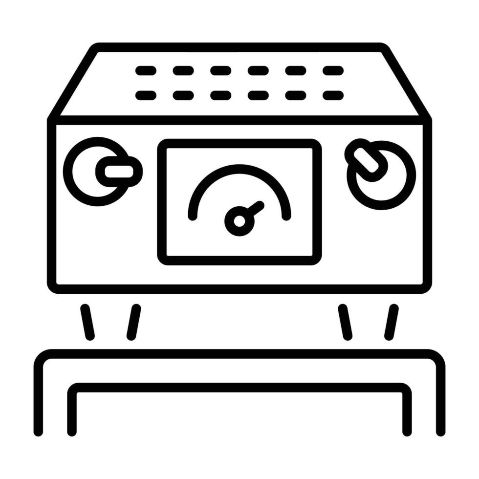 A linear icon of a tattoo power supply unit vector