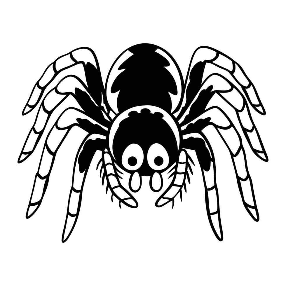 Spider black and white vector