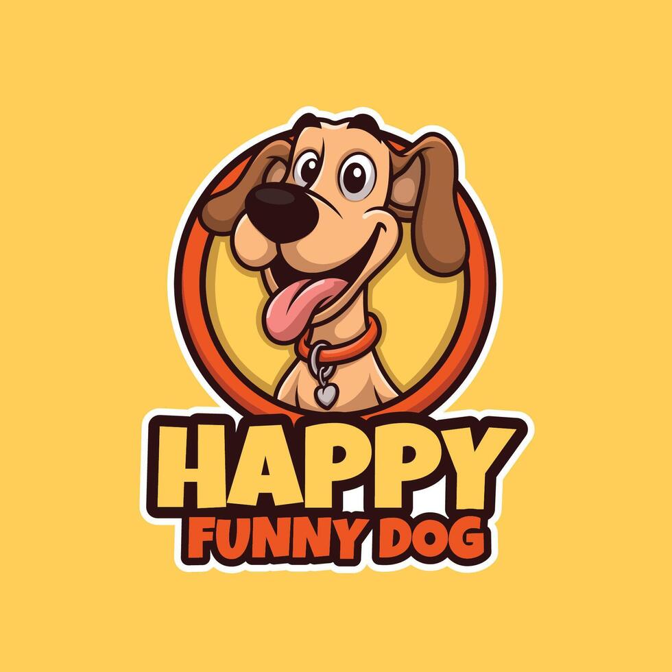 Happy Funny Dog Cartoon vector