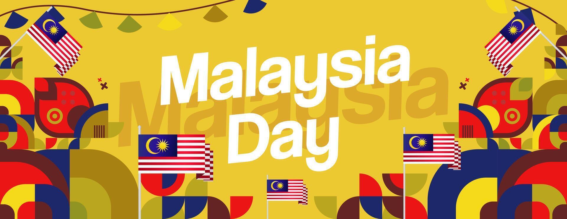 Unique Malaysia Day templates for greeting cards, invitations, and festival posters. Bring your celebrations to life with creative designs. vector