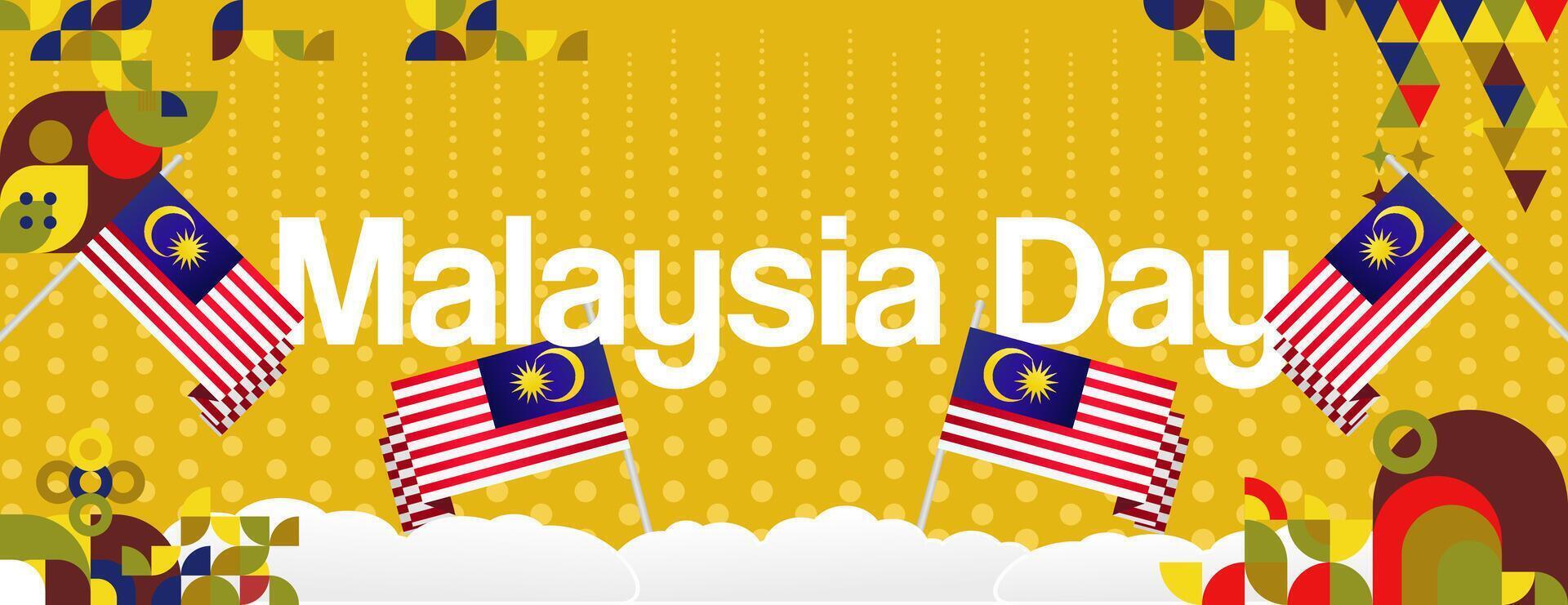 Happy Malaysia Day templates, ideal for greeting cards, invitations, and posters. Celebrate with creativity and style for any festive occasion vector