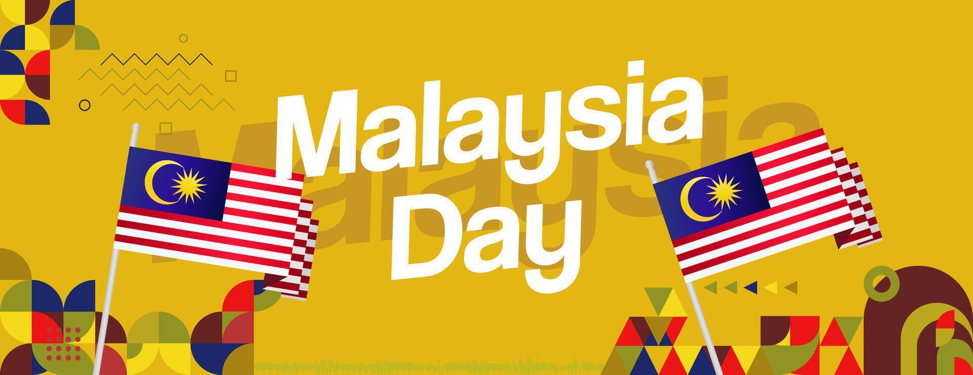Malaysia Independence Day celebrations with creative templates. Abstract designs for greeting cards, invitations, and festival posters. vector