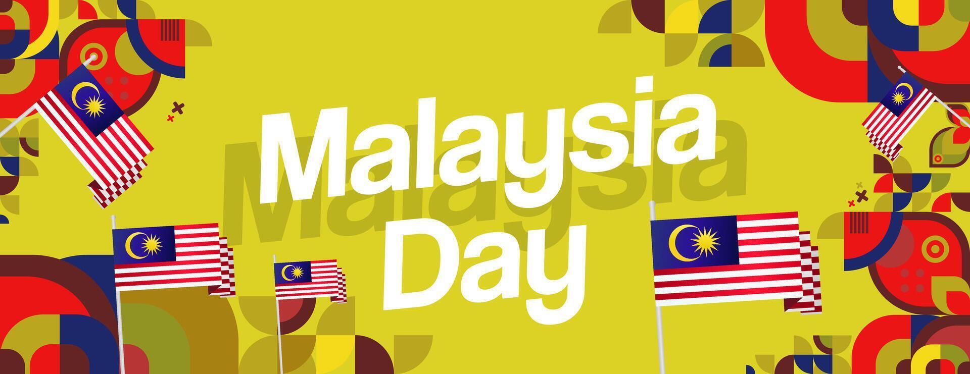 Abstract design for Malaysia Day vector