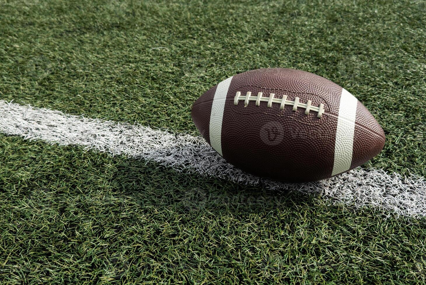 Closeup American Football isolate on background, Full American Football ball. photo