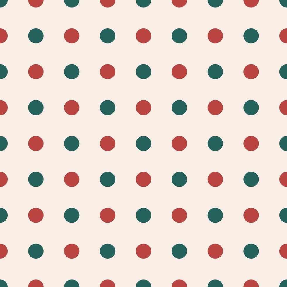 Christmas polka dot cute seamless repeating pattern for wrapping paper, postcard, garment and stationery. vector