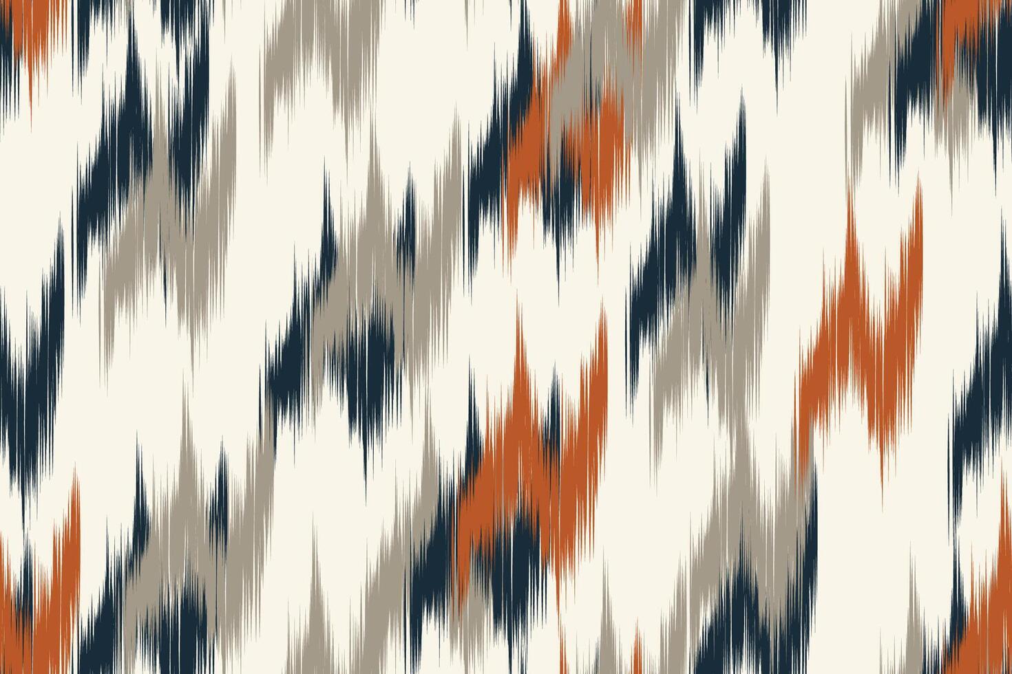 Abstract ikat pattern for seamless ethnic art in tribal and folk style. vector