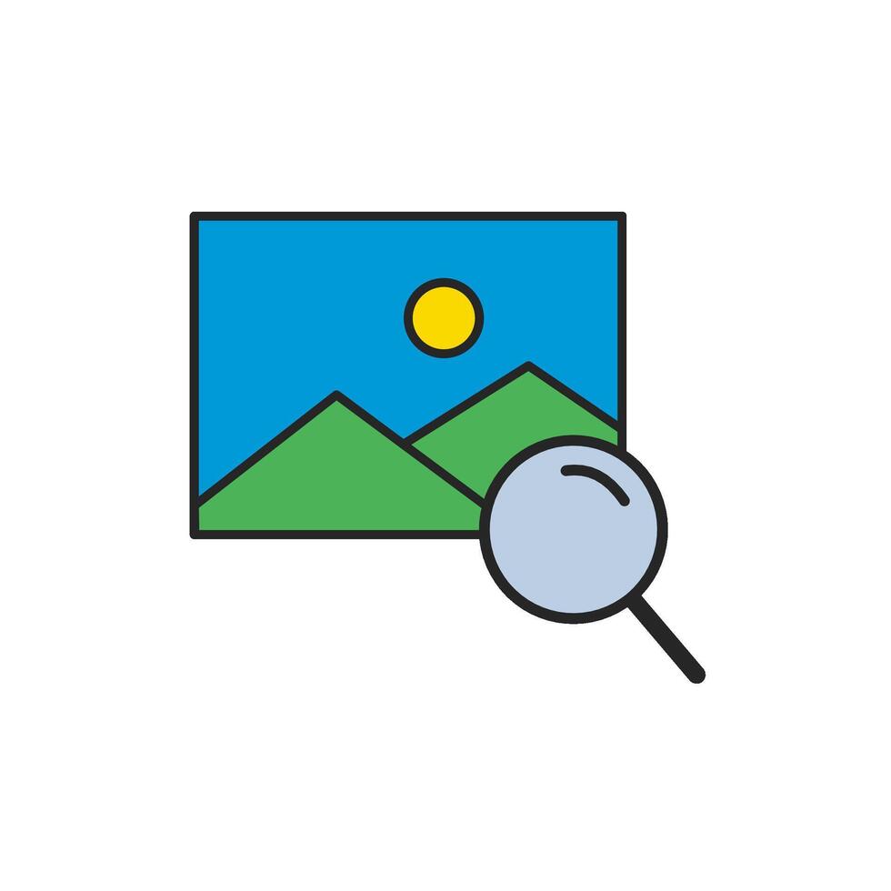 Search icon on white background. vector