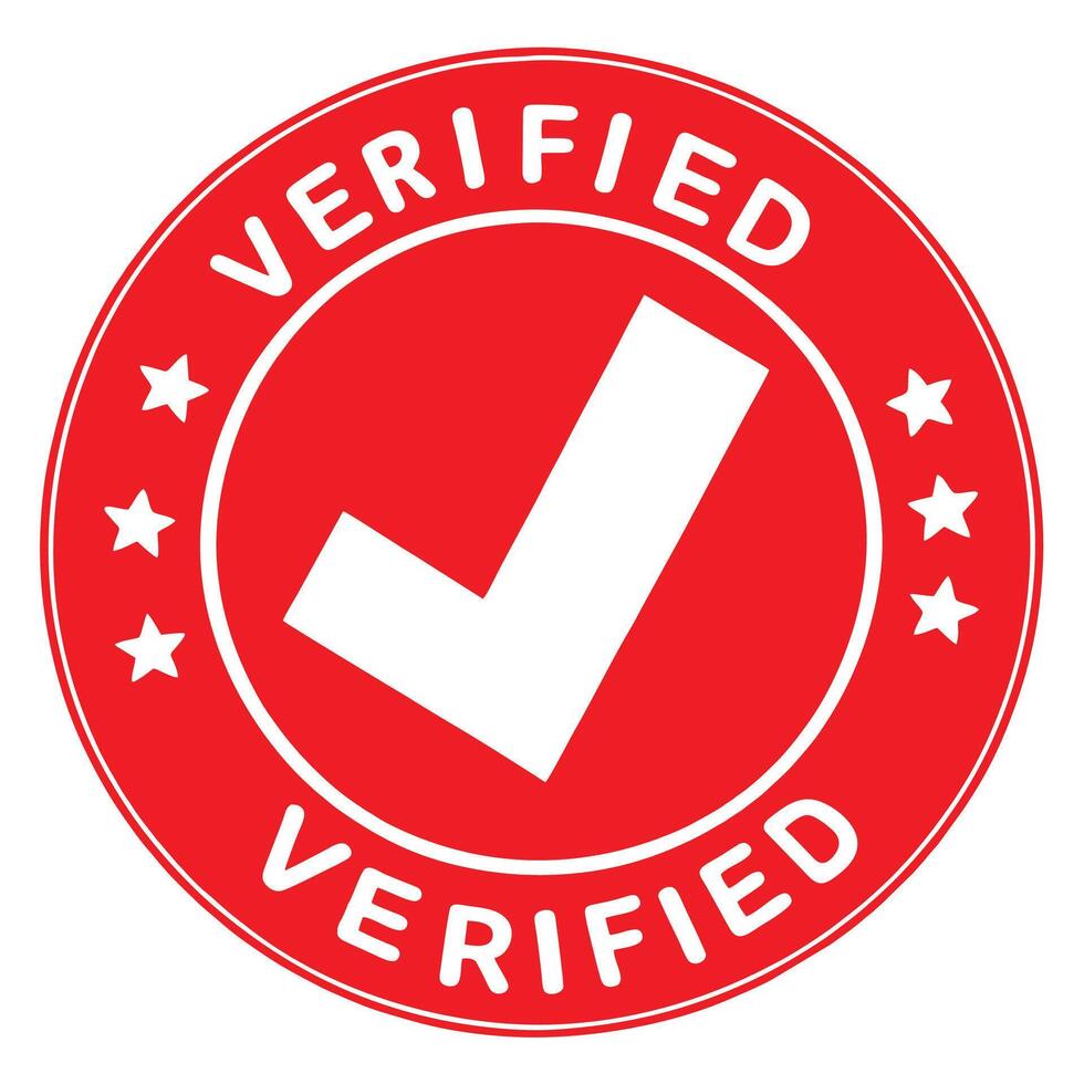 Approved Seal Red Verified vector