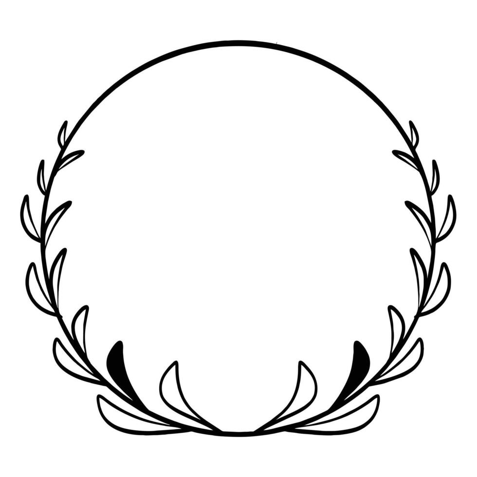 Timeless Botanical Frame Outline vector