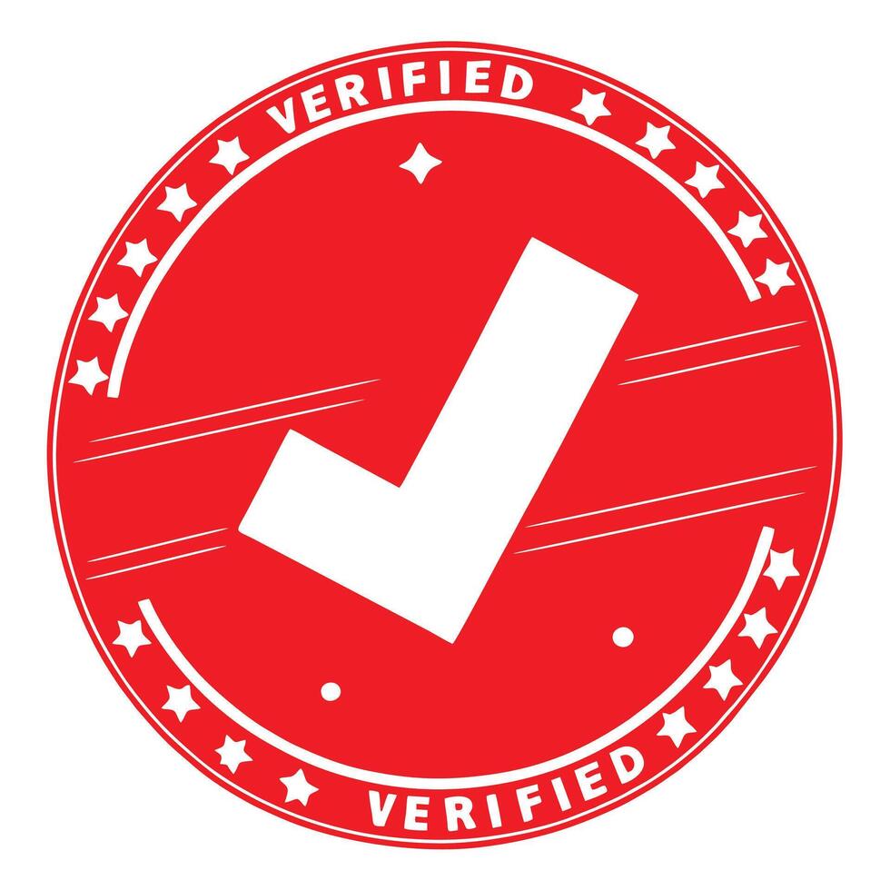 Approval Verified Red Stamp vector