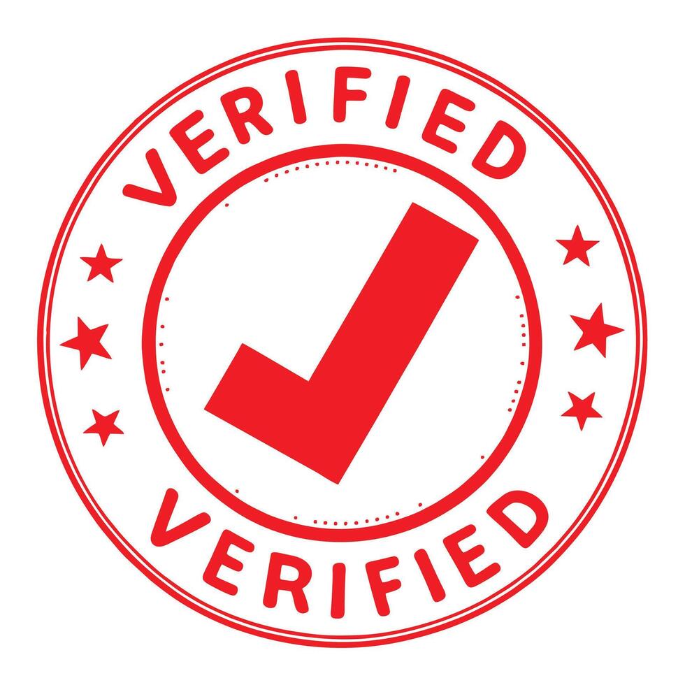 Seal of Approval Verified Red vector