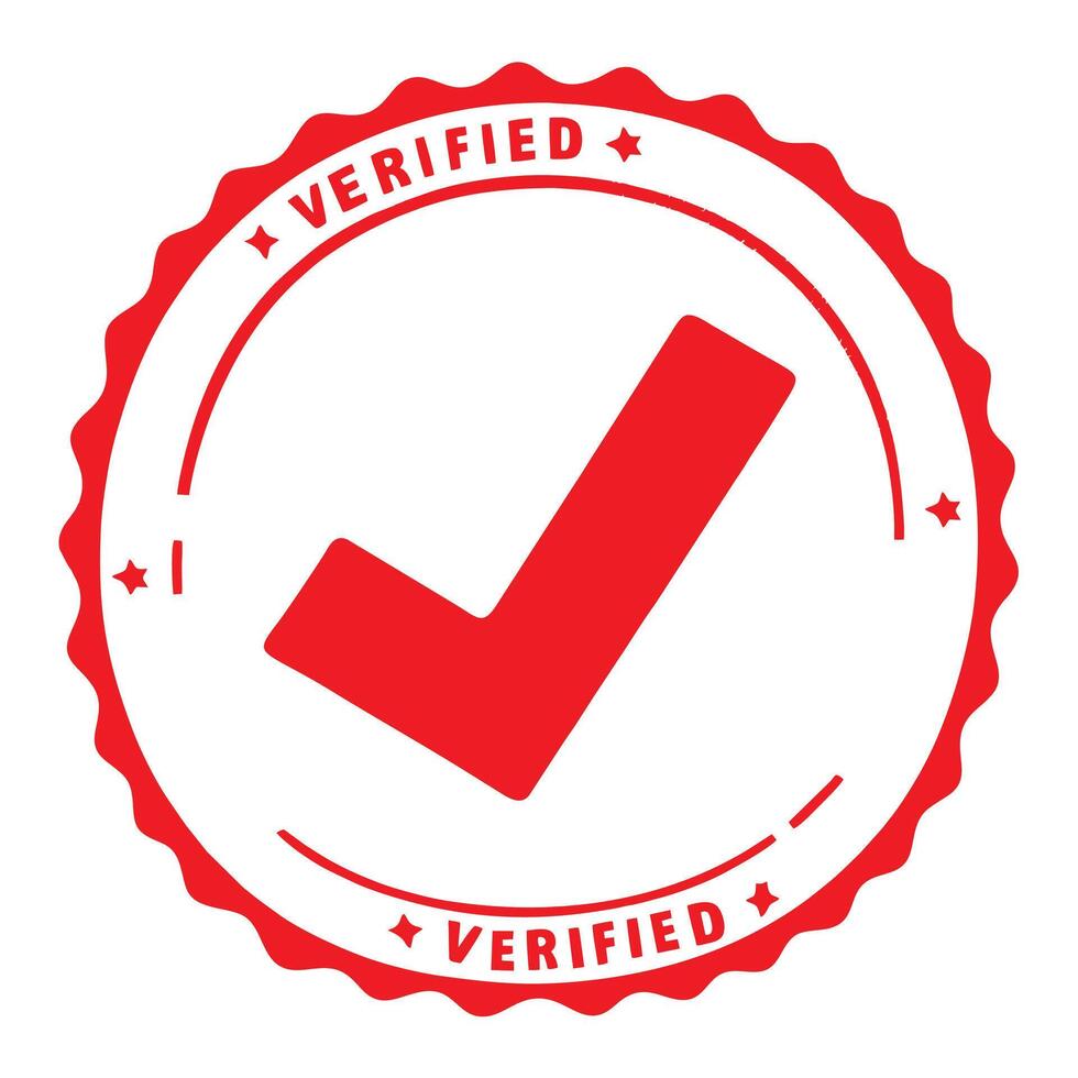 Authentic Verified Red Stamp vector
