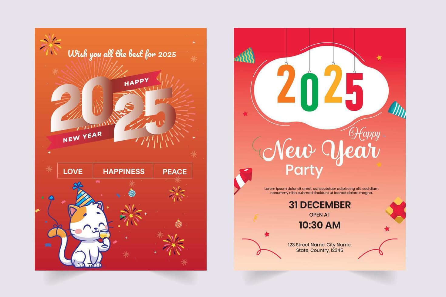 New Year Greeting Card vector