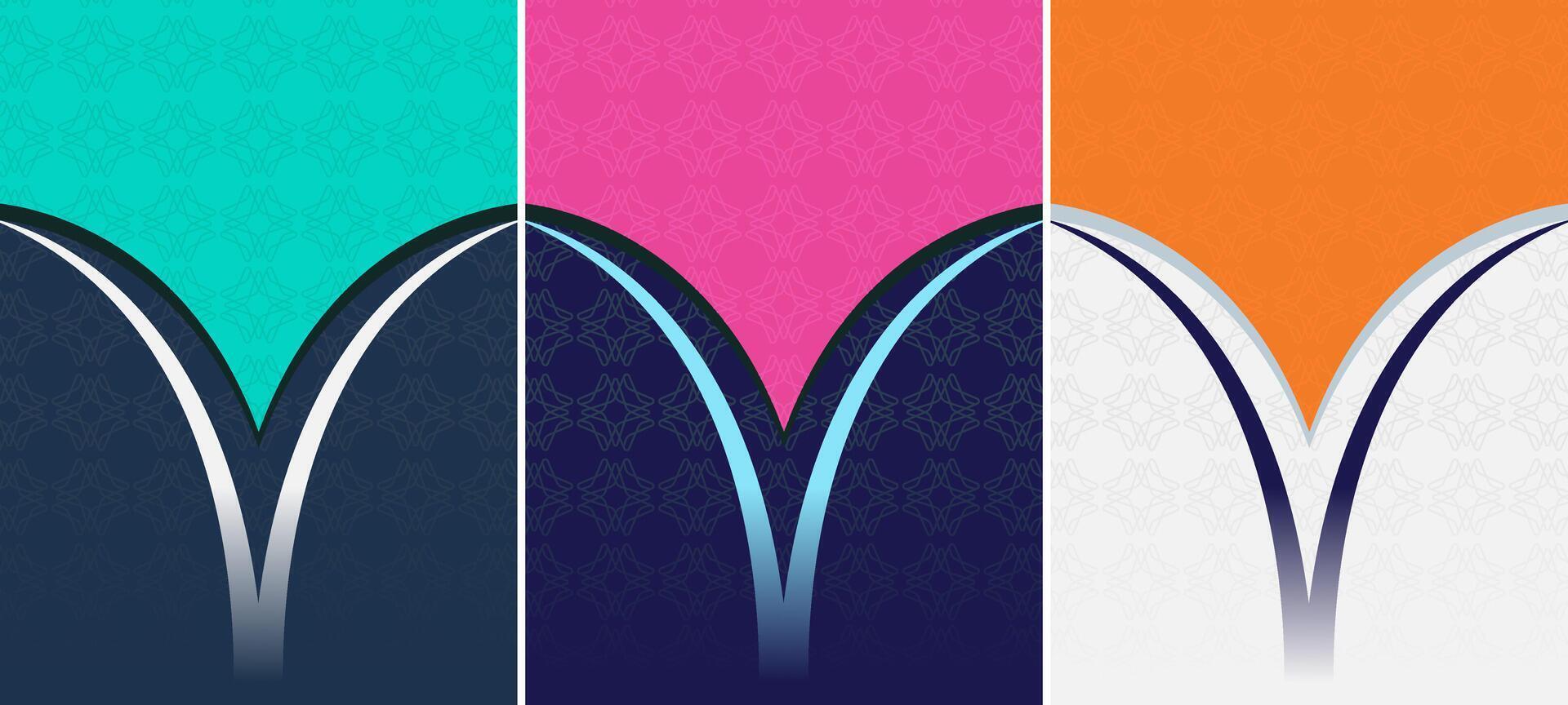 Set of Background texture or pattern design illustration. vector