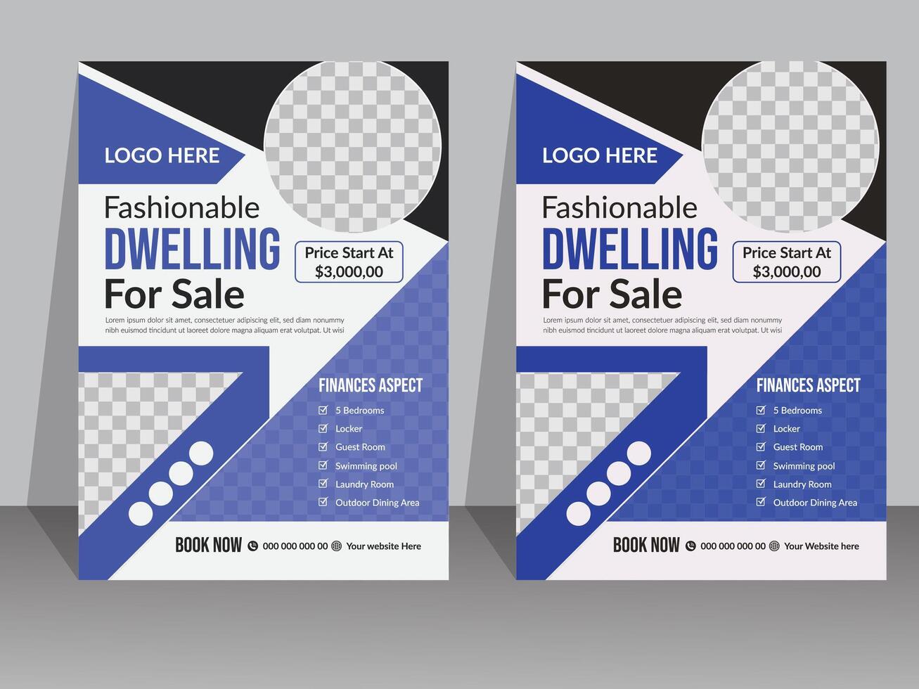 Modern House property Real Estate Flyer Design Template vector