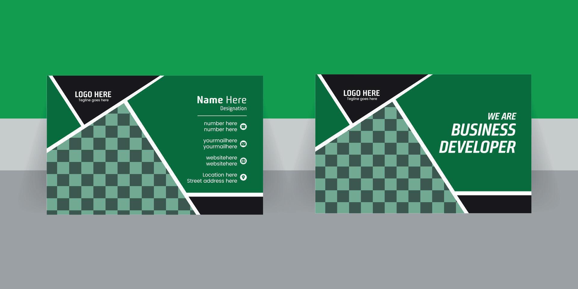 Professional Business Card Modern Design Template with colorful vector