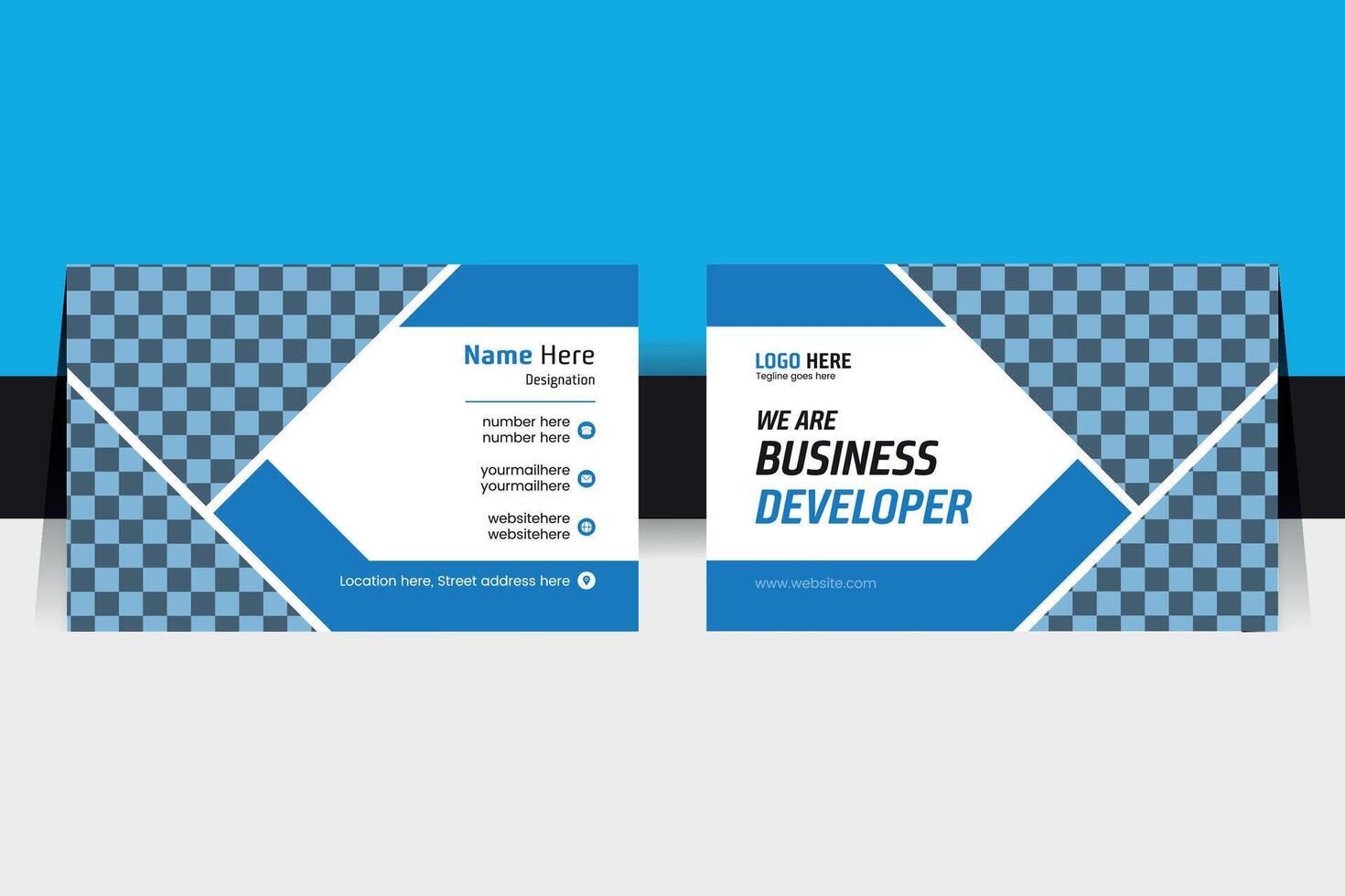 Modern Business Card Printable and Professional Design vector