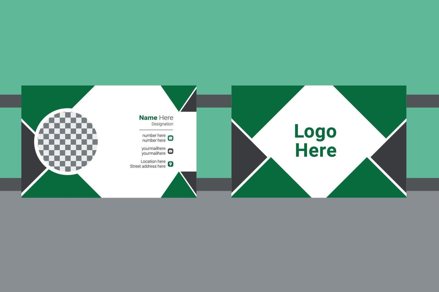 Printable and Elegant Business Card Design vector