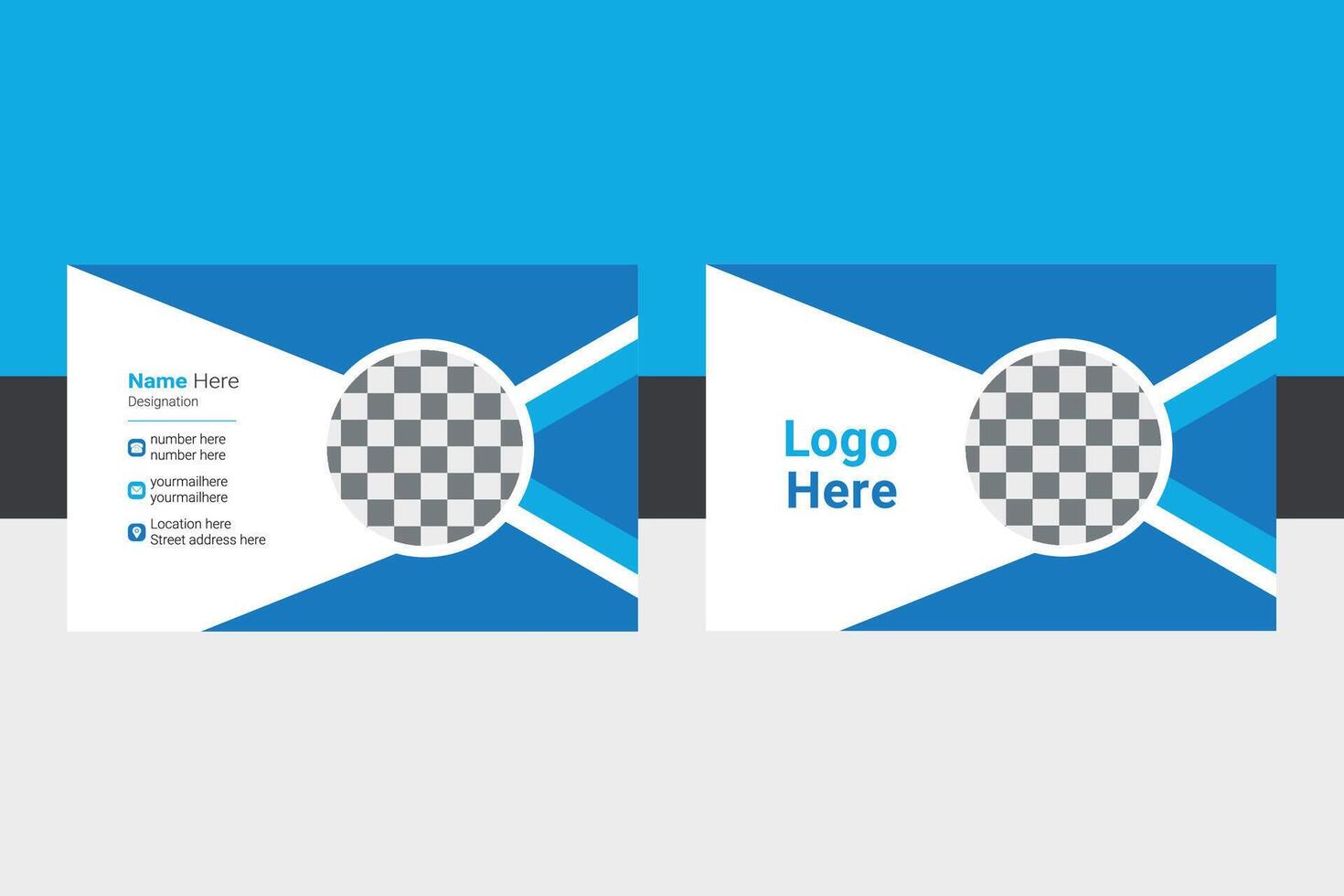 Corporate and Fresh Business Card Design vector