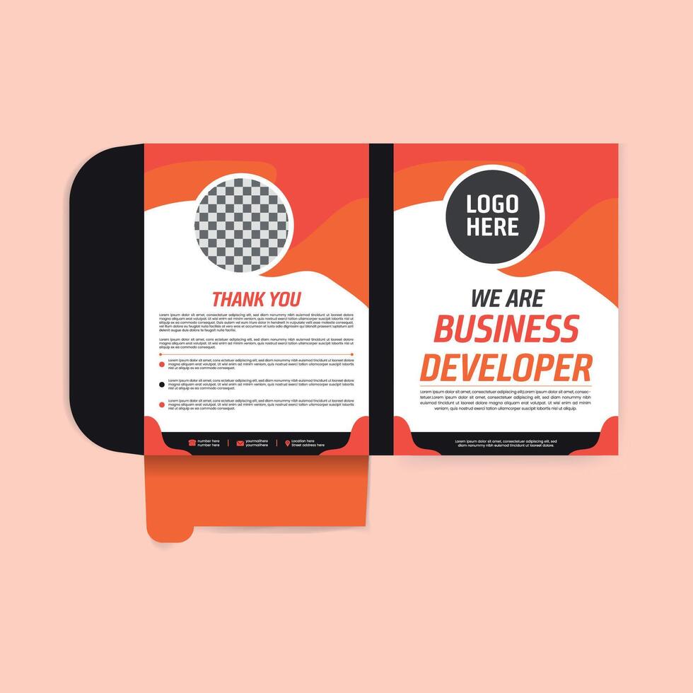 Professional and Business Identity Folder Design vector